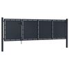 vidaXL Portail de jardin en acier 350 x 100 cm anthracite