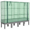 vidaXL Jardini&egrave;re sur&eacute;lev&eacute;e avec housse aspect rotin 160x40x140 cm