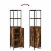 vidaXL Ensemble de mobilier de salle de bain 3 pcs Ch&ecirc;ne fum&eacute;