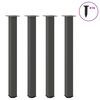 vidaXL Pieds de table de bar 4 pi&egrave;ces Anthracite 90-92 cm Acier