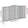 vidaXL Paniers &agrave; gabions arqu&eacute;s 9 pcs 400x30x200/220 cm Fer galvanis&eacute;