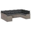 vidaXL Ensemble de canap&eacute; de jardin 9 pc Gris polyrotin