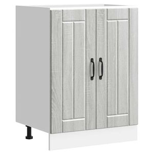 vidaXL Meuble de base de lavabo Lucca sonoma gris bois d'ing&eacute;nierie