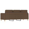 vidaXL Canap&eacute; &agrave; 3 places Marron 180 cm Tissu