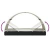 vidaXL Transat 2 places avec toit rond noir 211x112x140 cm