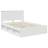 vidaXL Cadre de lit Blanc 140 x 200 cm Bois de pin massif