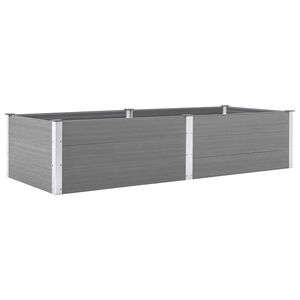 vidaXL Lit sur&eacute;lev&eacute; de jardin 250x100x54 cm WPC Gris