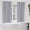 vidaXL Rideaux occultants avec anneaux 2 pcs Gris m&eacute;tal 175 x 140 cm
