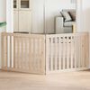 vidaXL Barri&egrave;re pour chien pliable &agrave; 2 panneaux 160 cm Bois de peuplier