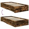 vidaXL Cadre de lit Ch&ecirc;ne fum&eacute; 70 x 190 cm Bois d'ing&eacute;nierie