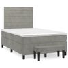 vidaXL Sommier &agrave; lattes de lit et matelas Gris clair 120x200cm Velours