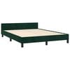 vidaXL Cadre de lit sans matelas vert fonc&eacute; 140x190 cm velours