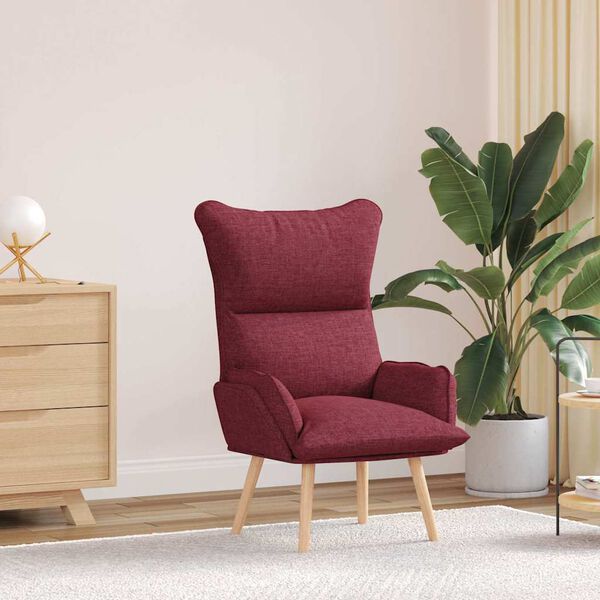 vidaXL fauteuil Bordeaux 69 x 74 x 93 cm Tissu et Contreplaqu&eacute;