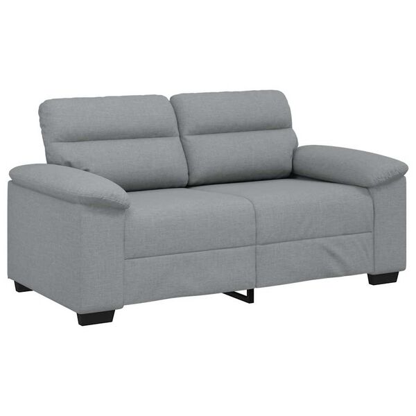 vidaXL Canap&eacute; &agrave; 2 places gris clair 160x81x84 cm tissu