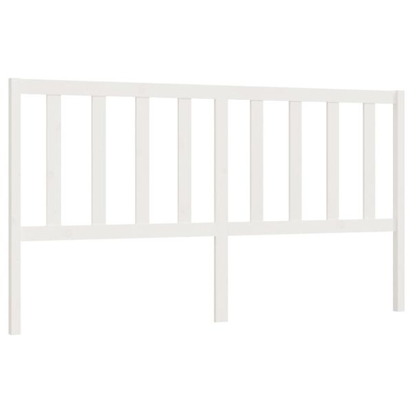 vidaXL T&ecirc;te de lit Blanc 186x4x100 cm Bois massif de pin