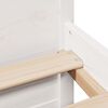 vidaXL Lit biblioth&egrave;que sans matelas blanc 140x190 cm bois pin massif