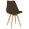 vidaXL Chaises &agrave; manger lot de 4 marron tissu