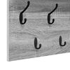 vidaXL Porte-manteau mural avec &eacute;tag&egrave;re Gris Sonoma 80 x 40 x 12 cm