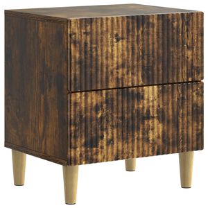 vidaXL Cabinet de chevet Ch&ecirc;ne fum&eacute; 43 x 34,5 x 48 cm