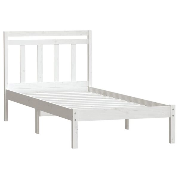 vidaXL Cadre de lit sans matelas blanc bois massif 100x200 cm