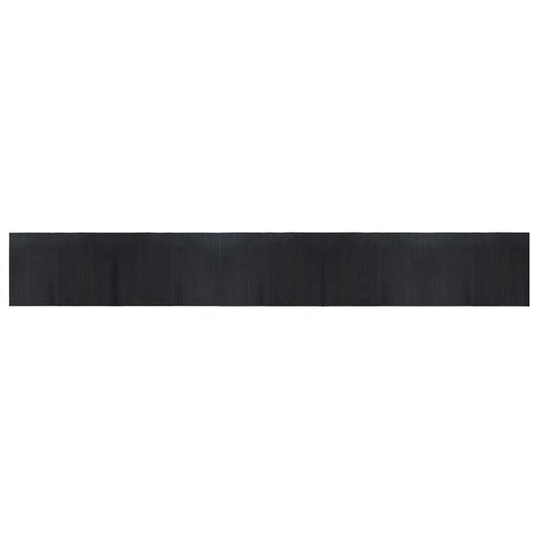 vidaXL Tapis rectangulaire noir 70x500 cm bambou