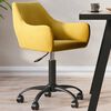 vidaXL Chaise pivotante de salle &agrave; manger Jaune moutarde Velours