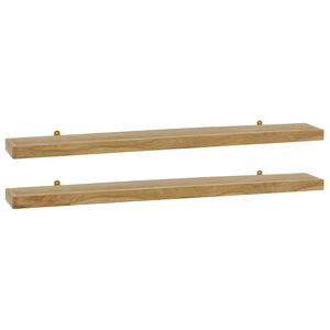 vidaXL &Eacute;tag&egrave;res murales 2 pcs 110x15x4 cm bois de teck massif