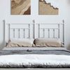 vidaXL T&ecirc;te de lit m&eacute;tal blanc 135 cm