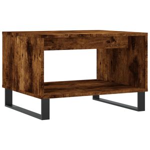 vidaXL Table basse ch&ecirc;ne fum&eacute; 60x50x40 cm bois d'ing&eacute;nierie