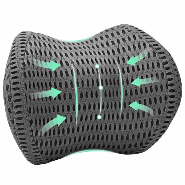 vidaXL Coussin pour le cou Couleur unie R&eacute;glable Gris 31 x 22 x 13 cm