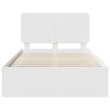 vidaXL Cadre de lit avec t&ecirc;te de lit Blanc 135 x 190 cm Pin massif