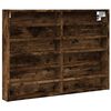 vidaXL Armoire &agrave; vitrine ch&ecirc;ne fum&eacute; 80x8,5x58 cm bois d'ing&eacute;nierie