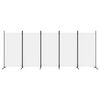 vidaXL Cloison de s&eacute;paration 5 panneaux Blanc 433x180 cm Tissu