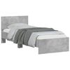 vidaXL Cadre de lit sans matelas avec lumi&egrave;res LED gris b&eacute;ton 90x190cm