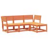 vidaXL Salon de jardin 4 pcs cire marron bois de pin massif