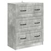 vidaXL Armoire &agrave; tiroirs Gris b&eacute;ton 66 x 34,5 x 87 cm