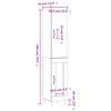 vidaXL Buffet haut Gris b&eacute;ton 34,5x34x180 cm Bois d'ing&eacute;nierie