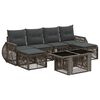 vidaXL Ensemble de canap&eacute; de jardin 7 pc Gris et Gris fonc&eacute; polyrotin