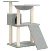 vidaXL Arbre &agrave; chat avec griffoirs en sisal Gris clair 83 cm