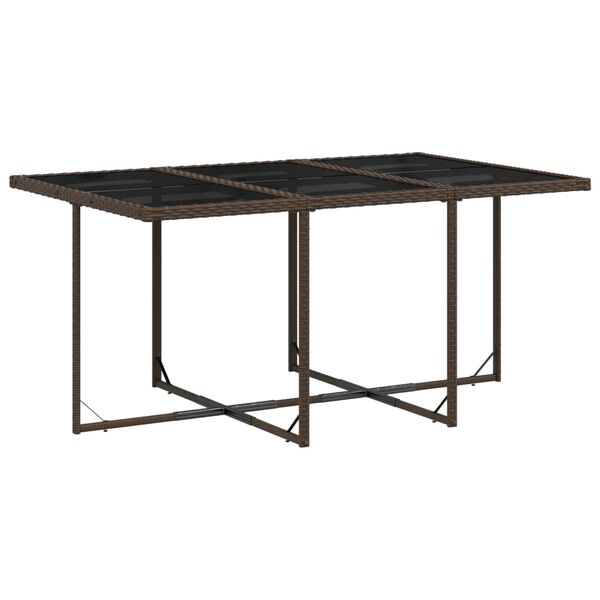 vidaXL Ensemble &agrave; manger de jardin et coussins 11 pcs marron rotin