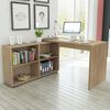 vidaXL Bureau d'angle 4 &eacute;tag&egrave;res ch&ecirc;ne