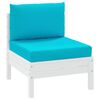 vidaXL Coussins de palette lot de 2 turquoise tissu Oxford