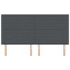 vidaXL T&ecirc;te de lit LED avec des lumi&egrave;res &agrave; LED Gris fonc&eacute; 180 cm tissu