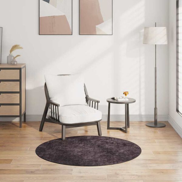 vidaXL Tapis lavable &phi;120 cm anthracite