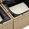 vidaXL Ensemble de canap&eacute; de jardin 10 pcs Beige Poly Rattan