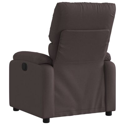 vidaXL Fauteuil inclinable électrique Marron foncé Tissu