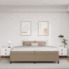 vidaXL Cadre de lit avec matelas Cappuccino 200 x 200 cm tissu