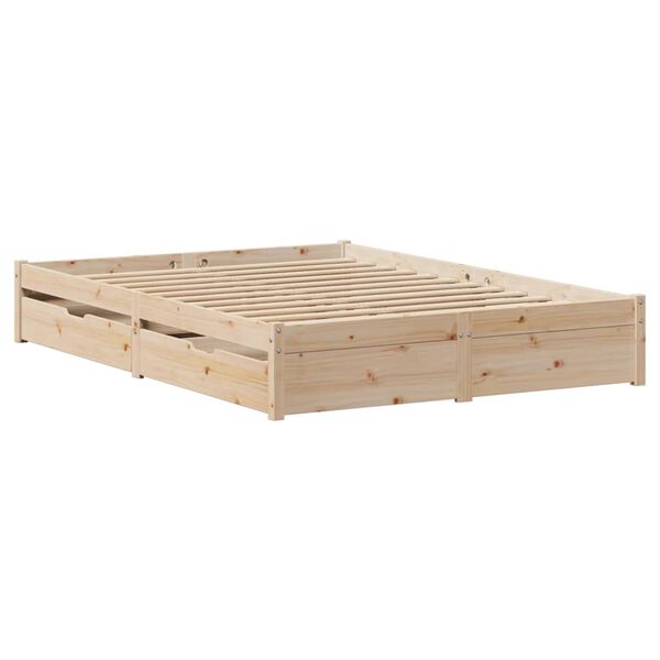 vidaXL Cadre de lit sans matelas 140x200 cm bois massif de pin