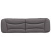 vidaXL Coussin de t&ecirc;te de lit Hvar gris 180 cm similicuir