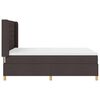 vidaXL Lit &agrave; Ressorts avec matelas Marron fonc&eacute; 140 x 200 cm tissu